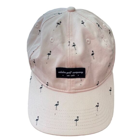 Adidas Golf Hat Pink Flamingo 100% Cotton Twill Snapback Adjustable Closure Golf - Picture 5 of 8